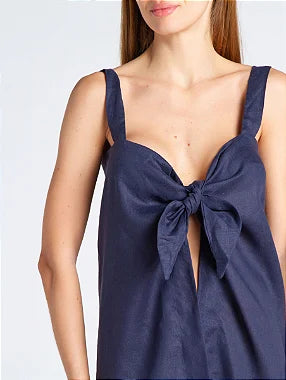 VESTIDO LINHO MARINHO