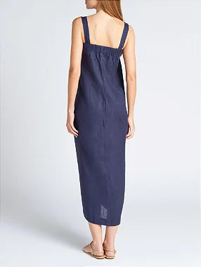 VESTIDO LINHO MARINHO