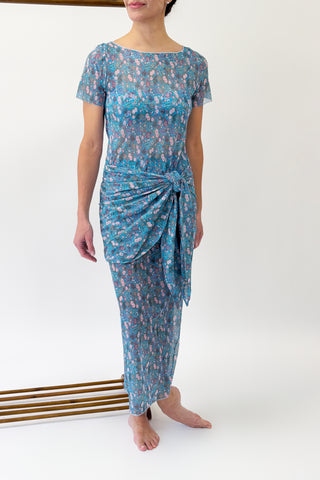 VESTIDO TULE BLUE FLOWER