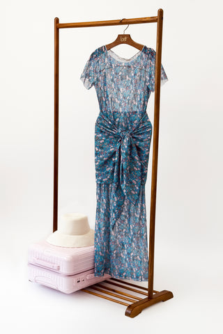 VESTIDO TULE BLUE FLOWER