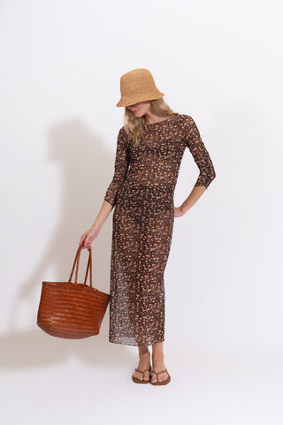 VESTIDO GIGI FLORAL AVELÃ