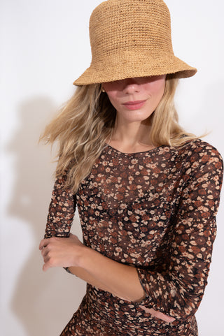 VESTIDO GIGI FLORAL AVELÃ