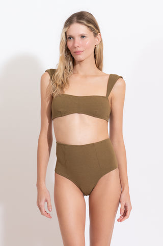 BIQUINI NICOLE VERDE MILITAR