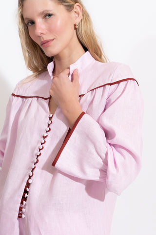 CONJUNTO COMPORTA LINHO Rosa