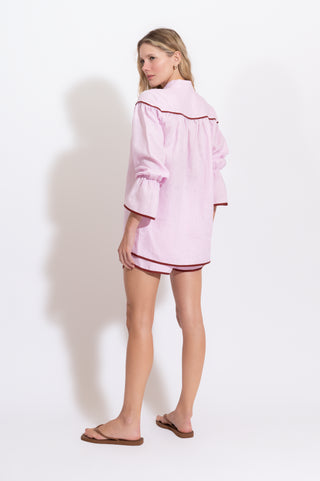 CONJUNTO COMPORTA LINHO Rosa