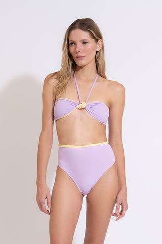 BIQUINI BARDOT LILAS / AMARELO BEBE