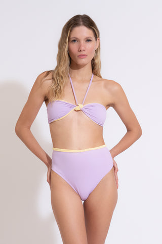 BIQUINI BARDOT LILAS / AMARELO BEBE