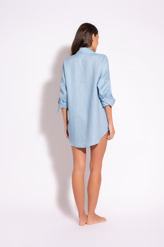 CAMISA LONGA AZUL JEANS