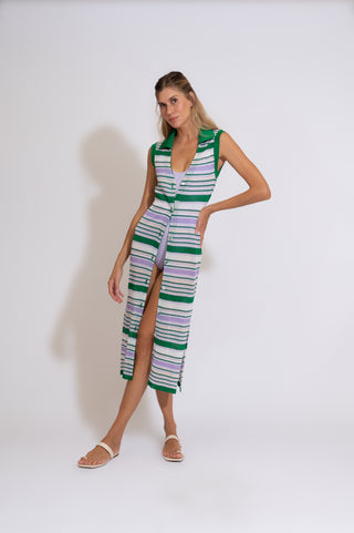 VESTIDO REGATA POLO TRICOT VERDE