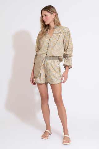 CONJUNTO COMPORTA LIBERTY FLORAL AMARELO
