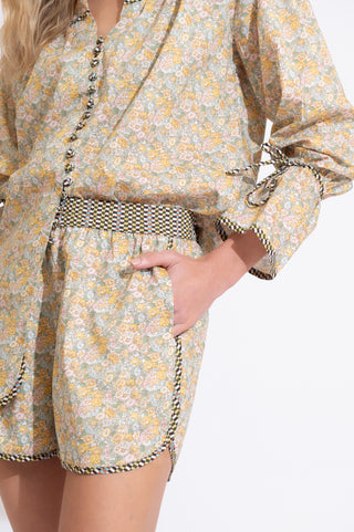 CONJUNTO COMPORTA LIBERTY FLORAL AMARELO