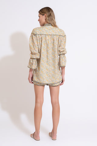 CONJUNTO COMPORTA LIBERTY FLORAL AMARELO