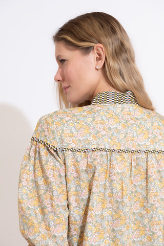 CONJUNTO COMPORTA LIBERTY FLORAL AMARELO