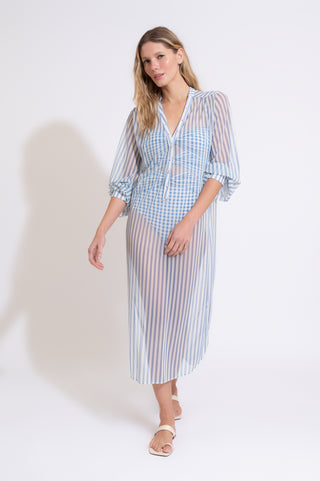 CHEMISE LOULOU LISTRA AZUL