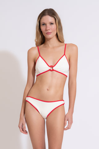 BIQUINI MAREA OFF WHITE / VIVO VERMELHO