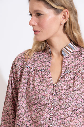 CONJUNTO COMPORTA LIBERTY FLORAL ROSA