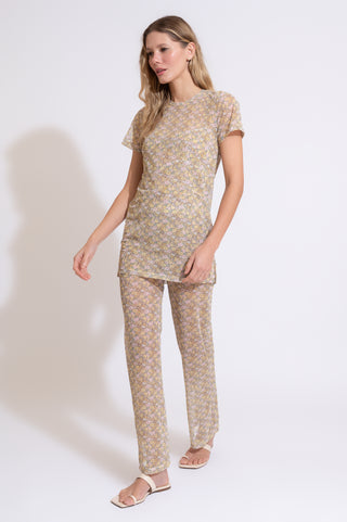 CAMISETA LOULOU FLORAL AMARELO
