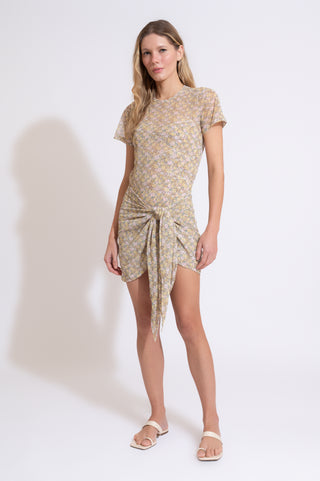 PAREO LOULOU FLORAL AMARELO