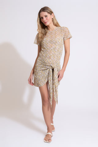 PAREO LOULOU FLORAL AMARELO