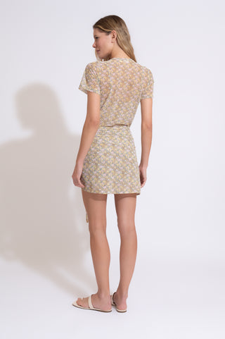PAREO LOULOU FLORAL AMARELO