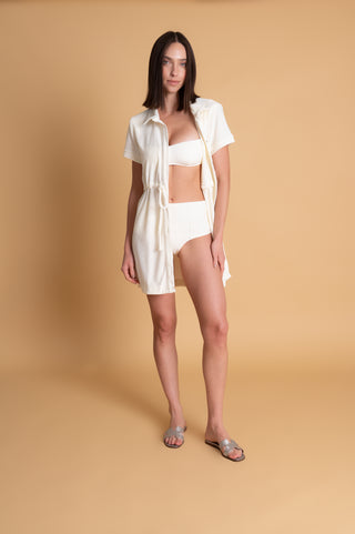 VESTIDO POLO ATOALHADO OFF WHITE