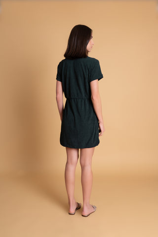 VESTIDO POLO ATOALHADO VERDE MUSGO