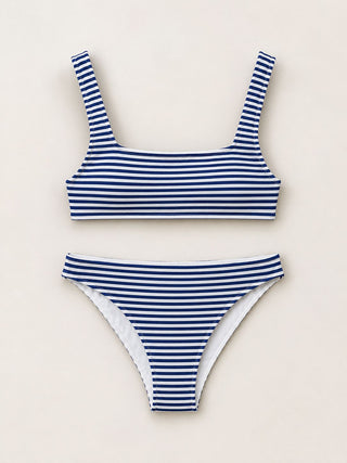 BIQUINI BEACH LISTRA AZUL
