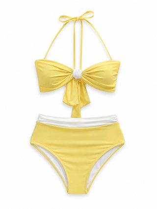 BIQUINI BARDOT AMARELO BEBE / OFF WHITE
