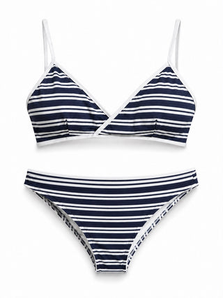 BIQUINI GABI LISTRADO MARINHO C/ OFF WHITE