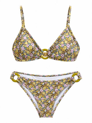 BIQUINI CAROL FLORAL AMARELO