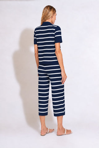 CONJUNTO ST BARTHS TRICOT MARINHO / BRANCO