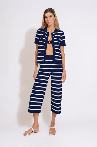 CONJUNTO ST BARTHS TRICOT MARINHO / BRANCO