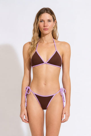 BIQUINI PAULA MARROM / VIVO LAVANDA