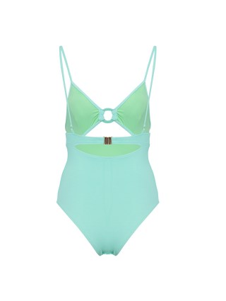 MAIO CELINE VERDE ÁGUA CREPONE