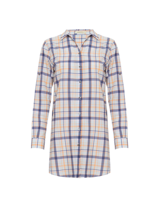 CAMISA LONGA TARTAN LILAS